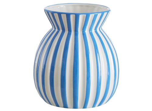 Mainstays Blue and White Striped Ceramic Vase