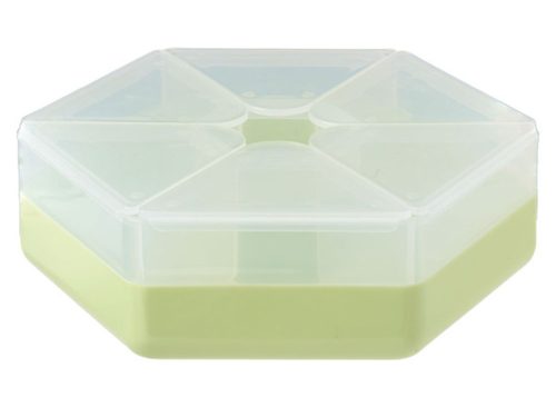 Melii Hexagon Snackle Box, Green
