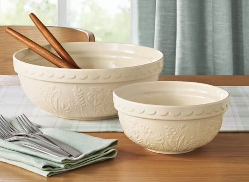 Member's Mark 2-Piece Floral Ceramic Prep and Serve Bowls