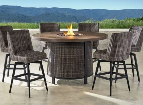 Member's Mark Athena Fire High Dining Set, 7pc