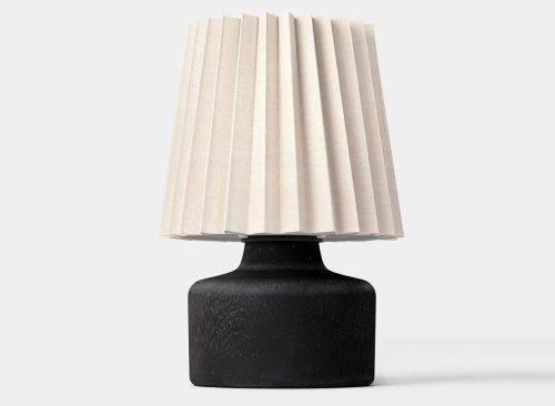 Mini Lamp Faux Wood Black - Room Essentials™