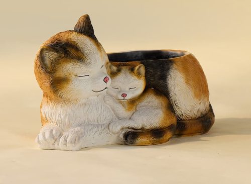 Mom and Baby Cat Planter