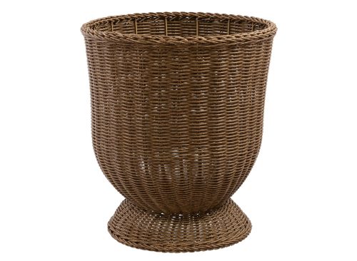 My Texas House 16 inch Brown Woven Resin Urn Planter