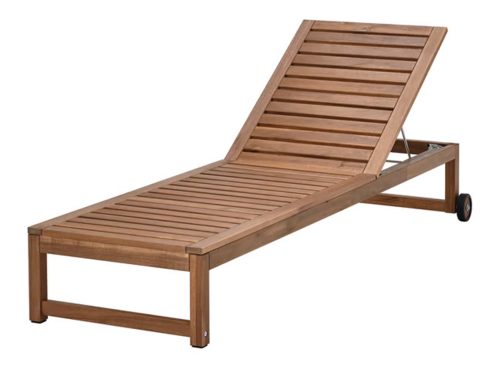 NÄMMARÖ Chaise, outdoor light brown stained