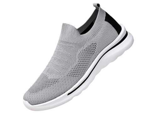 NOKIO Men'S Slip-On Walking Shoes Breathable Slip-On Shoes For Men Fashion Spring And Summer Men Sports Shoes Flat Bottom Lightweight Fly Woven Mesh Breathable Slip On Comfortable And Simple
