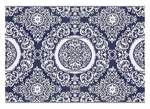 Nuu Garden Polypropylene Indoor/Outdoor Tribal Inspired Floral Area Rug, 5.3 x 7.3ft.