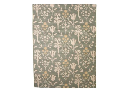 OBEETEE Made In Egypt 5x7 Indoor Outdoor Wildflowers Flat Weave Area Rug