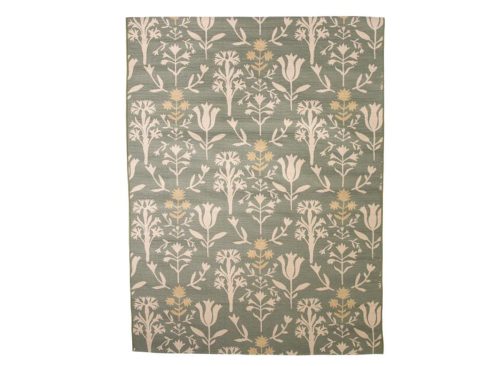 OBEETEE Made In Egypt 5x7 Indoor Outdoor Wildflowers Flat Weave Area Rug