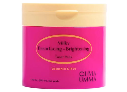 OLIVIAUMMA Milky Resurfacing + Brightening Toner Pads and Face Treatment with Bakuchiol and Niacinamide