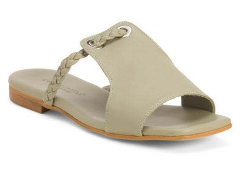 OROSCURO Made In Italy Leather Slide Sandals