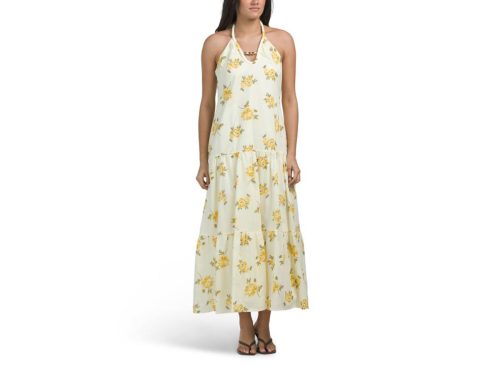 PARKER Sleeveless Halter Neck Maxi Dress