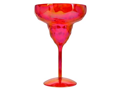Pebbled Red Margarita Glass, 1-ct.