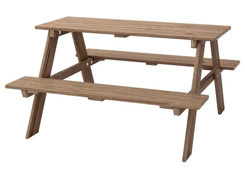 RESÖ Children's picnic table, light brown stained