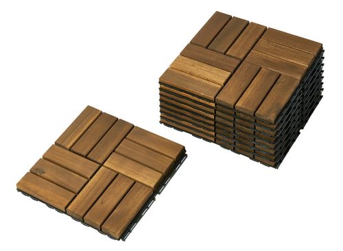 RUNNEN Decking, outdoor, acacia, 9 sq feet