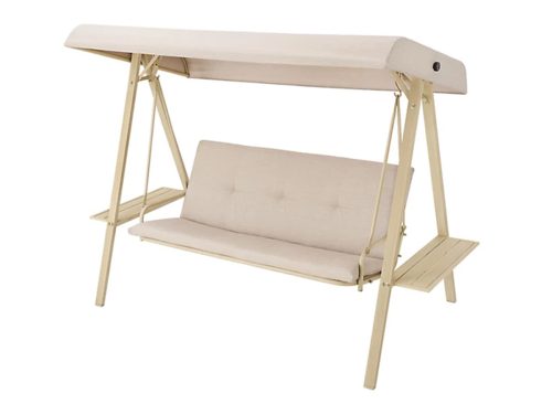 Red Shed 3-Person Patio Swing with Cushion and Canopy, 600 lb.