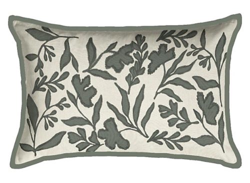 Red Shed Cotton Embroidery Cushion, 12 x 20in.