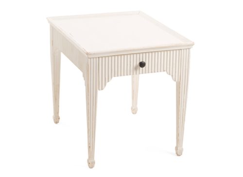 SARREID 24in Solid Wood Jude Bungalow Side Table