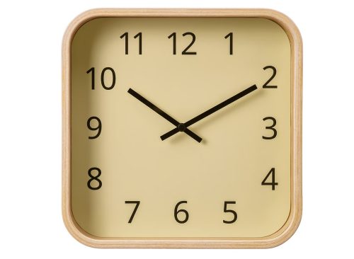 SKOGSSVALA Wall clock, oak veneer, 9 ½x9 ½ "