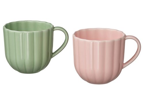 SMĂ–RFISK Mug, light green/pink, 11 oz