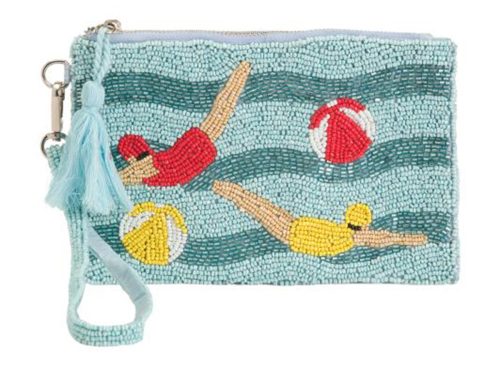 SOL AND MER Handmade Beaded Swimmer Convertible Pouch Wristlet