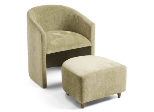 SOLE 29in Dakota Accent Chair With Nesting Ottoman Set