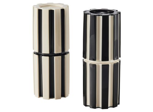 SPJUTLILJA Spice mill, set of 2, black/light beige, 6 1/4 "