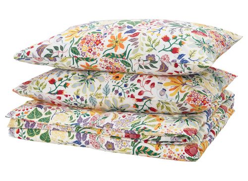 STRANDLUMMER Duvet cover and pillowcase(s), multicolor/floral pattern, Full/Queen (Double/Queen)