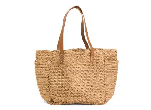 STRAW STUDIOS Handmade Straw Beach Tote