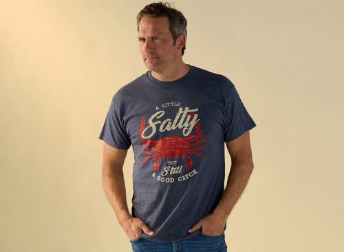Salty But Good Catch Blue Tee