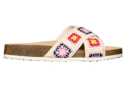 Serra Crochet Sandal - Cream/Multi Size 10