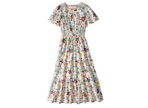 Serra Ladies Woven Maxi Dress - Multi Color, S