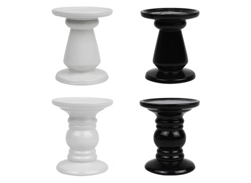 Stoneware Pillar Candle Pedestals, 4.5x3.5 in.