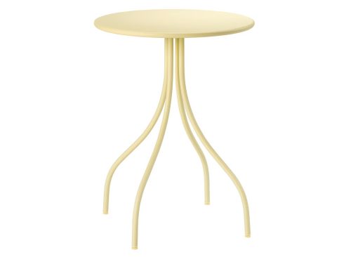 TÅNEBRO Side table, indoor/outdoor/pale yellow