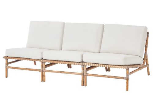 TVARÖ 3-seat modular sofa, outdoor, brown/Frösön/Duvholmen beige