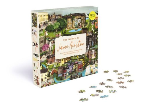 The World of Jane Austen 1000 Piece Puzzle: A Jigsaw Puzzle with 60 Characters and Great Houses to Find