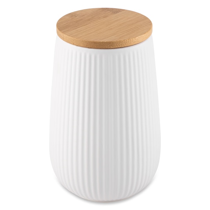 Thyme & Table Ceramic Ribbed Canister