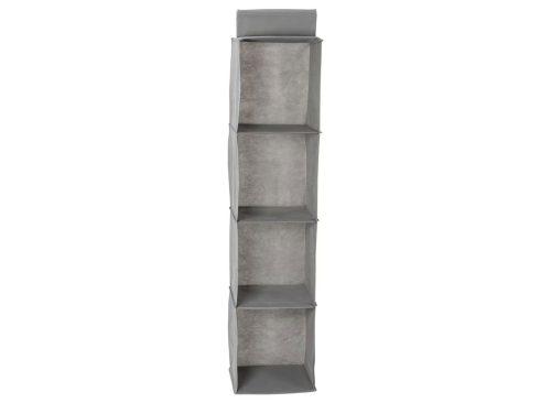 True Living Gray 4-Tier Fabric Storage Shelf
