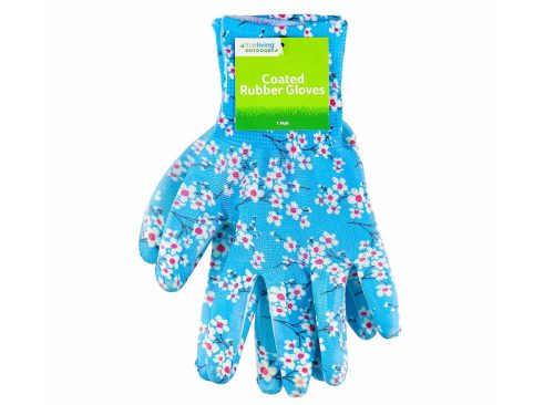 True Living Outdoors Coated Rubber Garden Gloves, 1 Pair, Assorted