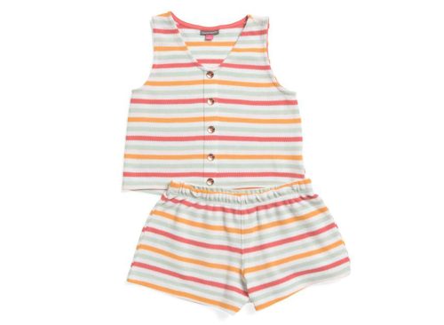 VINCE CAMUTO Big Girls 2pc Crochet Knit Tank And Shorts Set