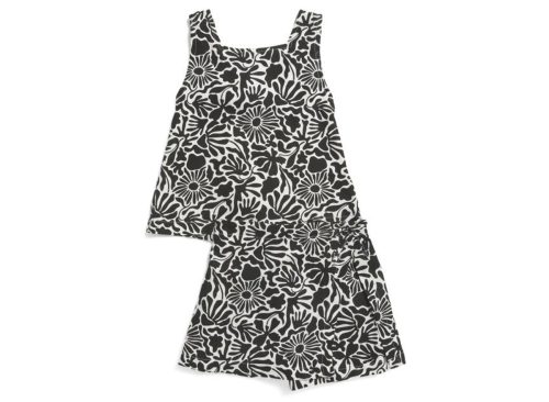 VINCE CAMUTO Little Girls 2pc Linen Blend Printed Tank And Skort Set