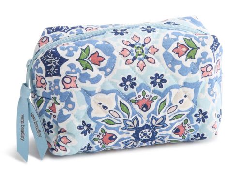 Vera Bradley Libson Sky Medallion Essential Small Storage Travel Pouch - Light Blue