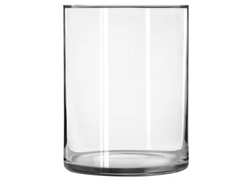 Wide Cylindrical Vase, Assorted Shapes, 8 in.
