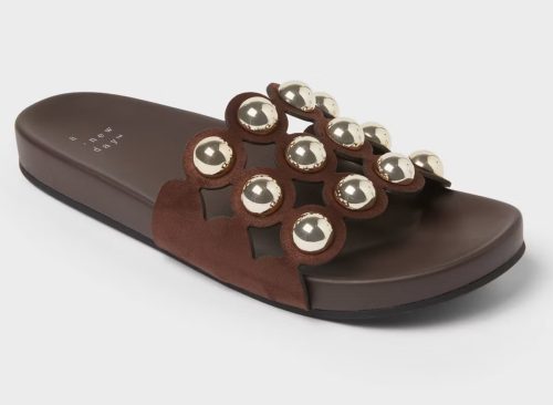 Women's Nina Slide Sandals - A New Day™ Natural 10