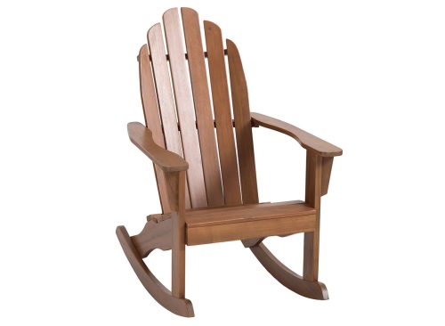 Wood Adirondack Rocking Chair 3 Piece Outdoor Furniture Set