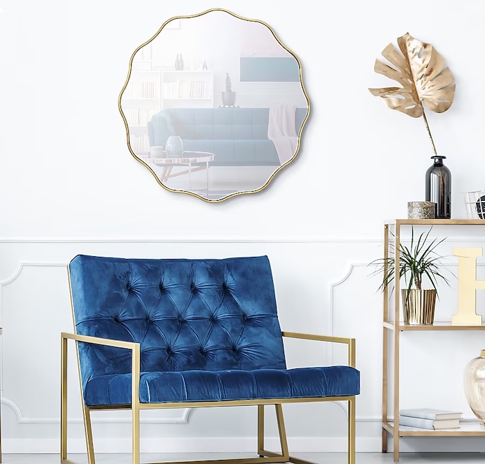 Allen + Roth Gold Beveled Wall Mirror