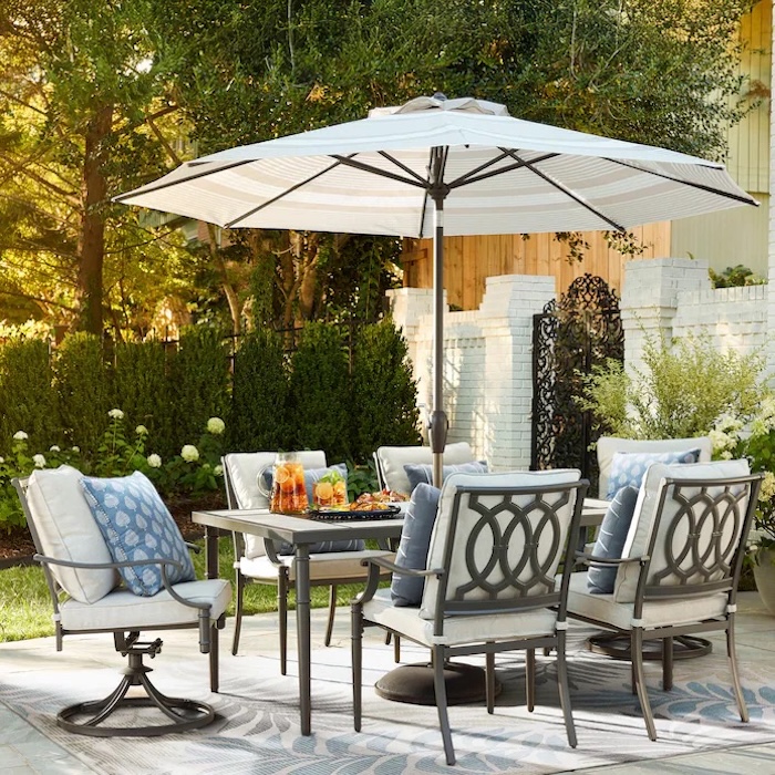 Allen + Roth Thomas Lake 7-Piece Patio Dining Set