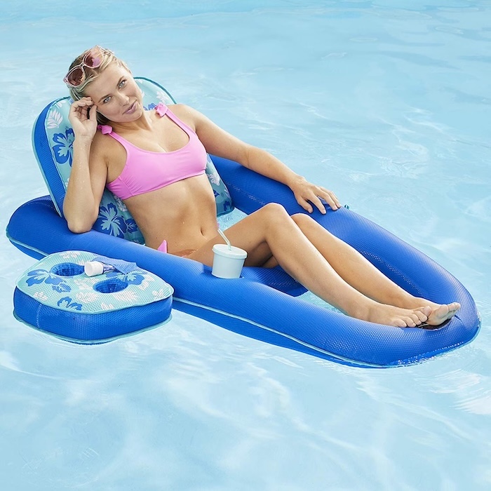 Aqua Leisure Convertible 2-in-1 Pool Float Lounge & Caddy
