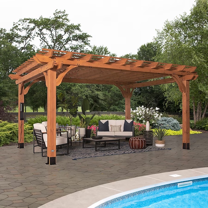 Backyard Discovery Beaumont Wood Freestanding Pergola