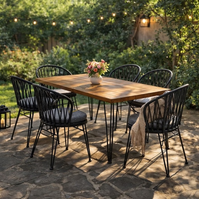 Christopher Knight Home Anne Boho Outdoor Dining Set