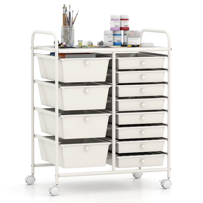 Costway 12-Drawer Rolling Storage Cart